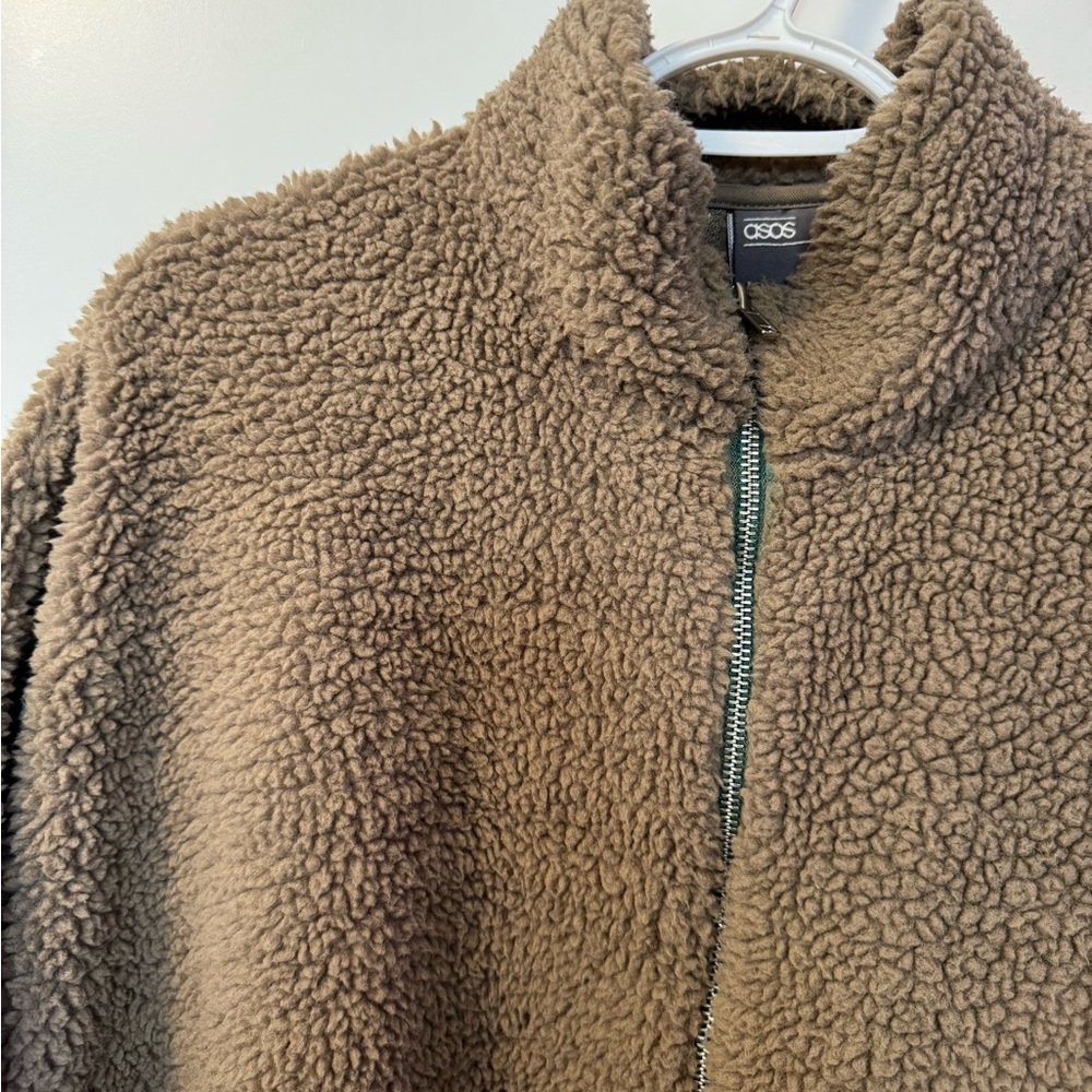 ASOS Taupe Men’s Sherpa Fleece Jacket